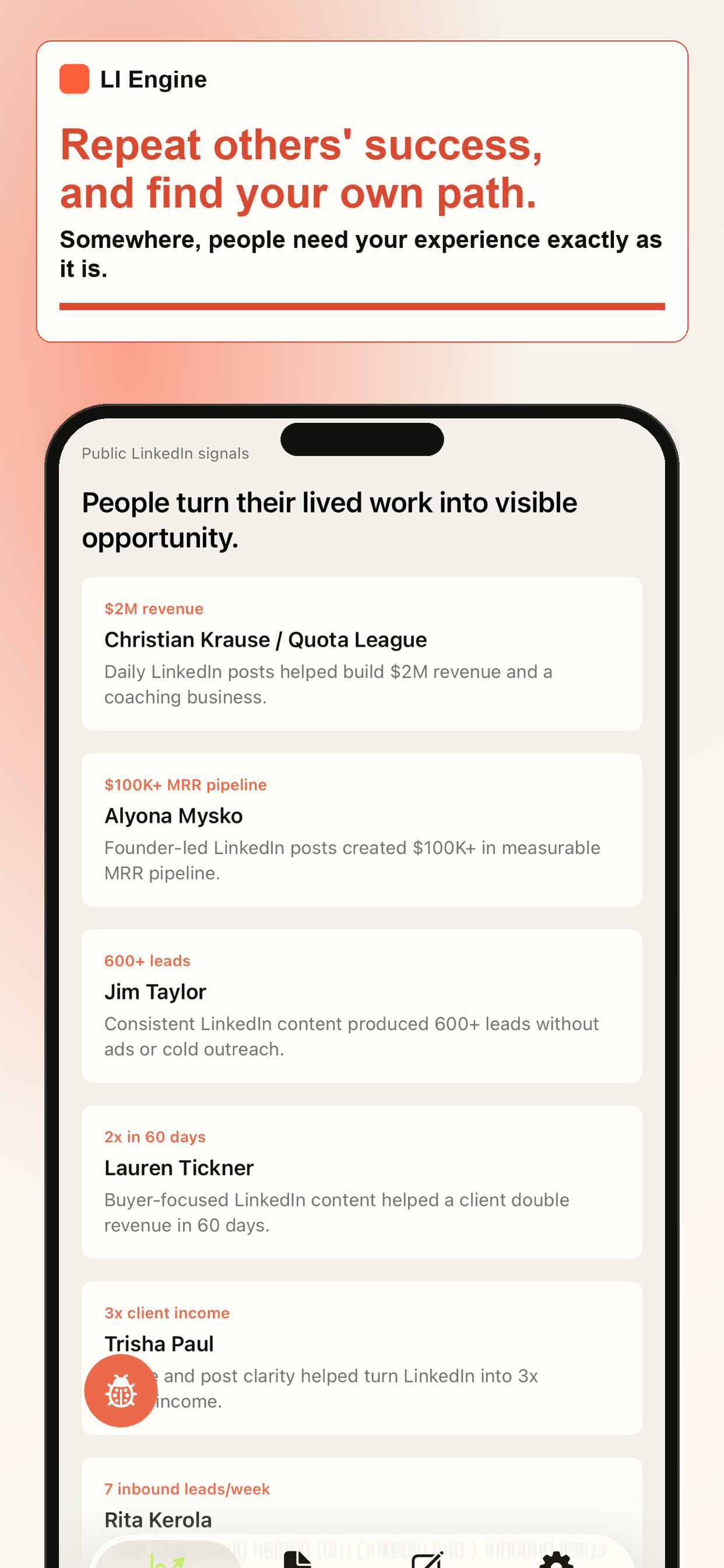 Bloomary Insights screen